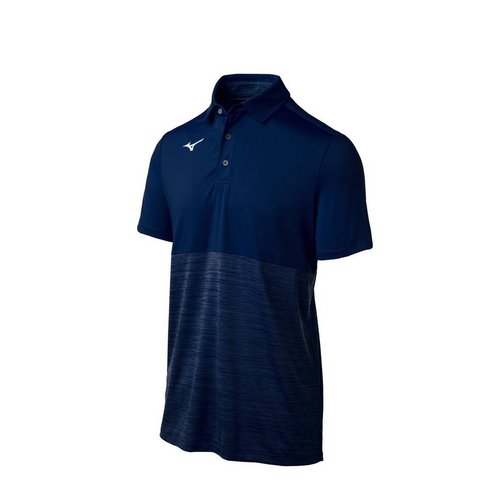 Polo Mizuno Alpha Para Hombre Azul Marino 4820697-JV